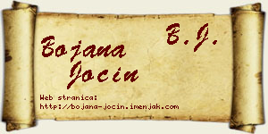 Bojana Jocin vizit kartica
